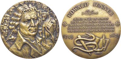 Лот №426,  Португалия. Медаль. Эдвард Дженнер.