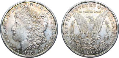Лот №438,  США. 1 доллар 1880 года. MORGAN DOLLAR.