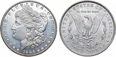 Лот №440,  США. 1 доллар 1886 года.