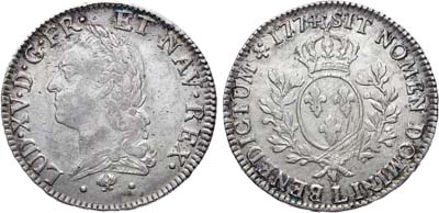 Лот №456,  Королевство Франция. Король Людовик XV. Экю 1774 года.