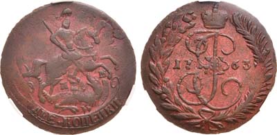 Лот №738, 2 копейки 1763 года. ММ. В слабе CPRC AU 55.