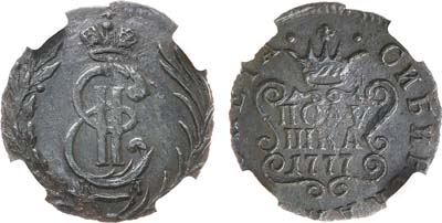 Лот №779, Полушка 1777 года. КМ. Сибирская. В слабе ННР XF det.