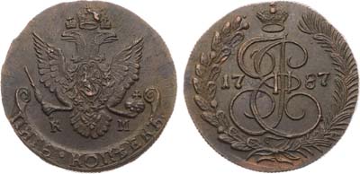 Лот №814, 5 копеек 1787 года. КМ.