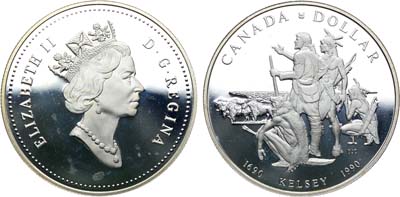 Лот №213,  Канада. 1 доллар 1990 года. 300 лет со дня рождения Генри Келси.