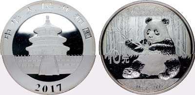 Лот №264,  Китай. Народная республика. 10 юаней 2017 года. Панда.