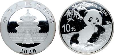 Лот №265,  Китай. Народная республика. 10 юаней 2020 года. Панда.