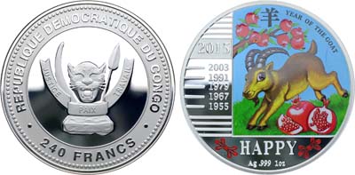 Лот №269,  Демократическая Республика Конго. 240 франков 2015 года. Серия 