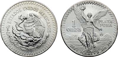 Лот №314,  Мексика. 1 унция 1983 года.