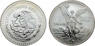 Лот №316,  Мексика. 1 унция 1991 года.