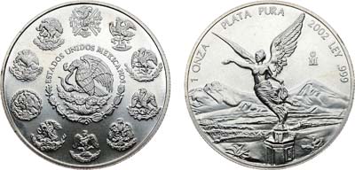 Лот №322,  Мексика. 1 унция 2002 года.