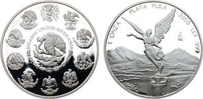 Лот №327,  Мексика. 1 унция 2008 года.