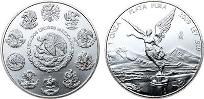 Лот №329,  Мексика. 1 унция 2009 года.