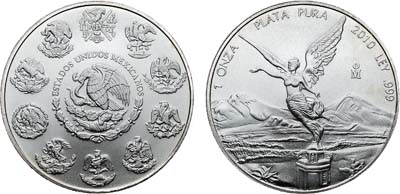 Лот №330,  Мексика. 1 унция 2010 года.