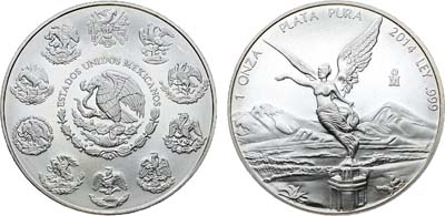 Лот №333,  Мексика. 1 унция 2014 года.