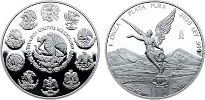 Лот №345,  Мексика. 1 унция 2020 года.
