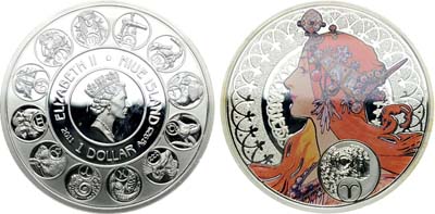 Лот №362,  Ниуэ. Королева Елизавета II. 1 доллар 2011 года. Знаки зодиака. Овен.