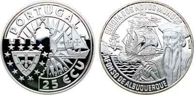 Лот №391,  Португалия. 25 экю 1998 года. Серия 