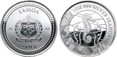 Лот №398,  Самоа. 2 тала 2018 года. Морской конек.