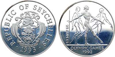 Лот №405,  Сейшельские острова. 25 рупий 1992 года. Серия 