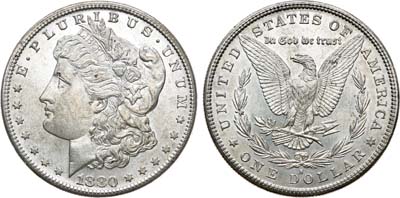 Лот №407,  США. 1 доллар 1880 года. MORGAN DOLLAR.
