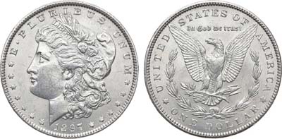 Лот №409,  США. 1 доллар 1897 года. MORGAN DOLLAR.