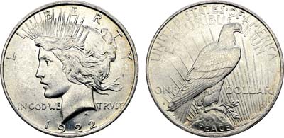 Лот №412,  США. 1 доллар 1922 года.