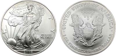 Лот №437,  США. 1 доллар 2004 года. Шагающая свобода.