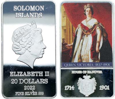 Лот №449,  Соломоновы острова. Королева Елизавета II. 20 долларов 2022 года. Серия 