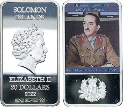 Лот №450,  Соломоновы острова. Королева Елизавета II. 20 долларов 2022 года. Серия 