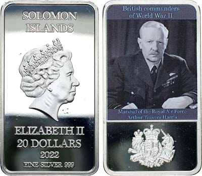 Лот №451,  Соломоновы острова. Королева Елизавета II. 20 долларов 2022 года. Серия 