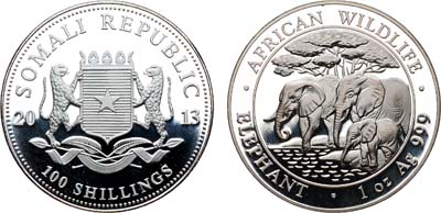 Лот №452,  Сомали. 100 шиллингов 2013 года. Серия 