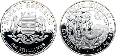 Лот №455,  Сомали. 100 шиллингов 2018 года. Серия 