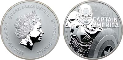 Лот №479,  Тувалу. Королева Елизавета II. 1 доллар 2019 года. Серия 