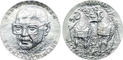 Лот №486,  Финляндия. 50 марок 1981 года. 25 лет президентства и 80-летие Урхо Кекконена.