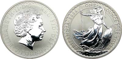 Лот №86,  Великобритания. Королева Елизавета II. 2 фунта 2006 года. Британия.