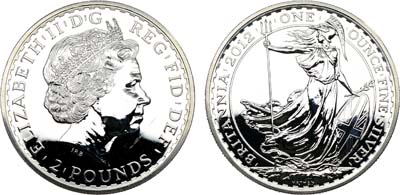 Лот №90,  Великобритания. Королева Елизавета II. 2 фунта 2012 года. Британия.