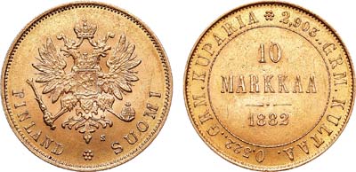 Лот №1087, 10 марок 1882 года. S.