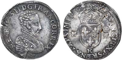 Лот №212,  Франция. Королевство. Король Генрих II. Тестон 1559 года.
