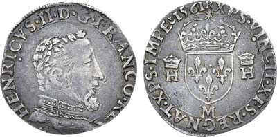 Лот №213,  Франция. Королевство. Король Генрих II. Тестон 1561 года.