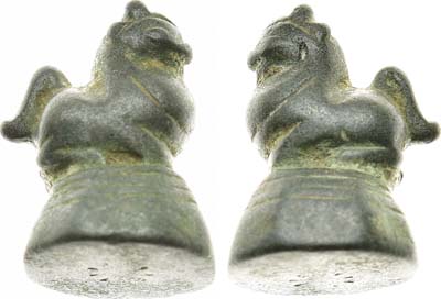 Лот №230,  Бирма. Королевство. 2 тикаля XIX-XX вв. Опиумные деньги-гирьки. Зверь Тоаун.