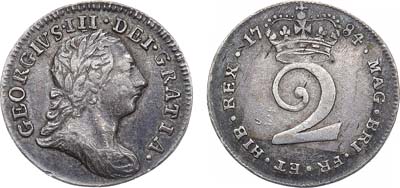 Лот №237,  Великобритания. Король Георг III. 2 пенса 1784 года (Maundy money).