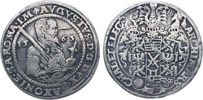 Лот №247,  Германия. Курфюршество Саксония. Альбертинская линия. Курфюрст Август. Талер 1565 года.