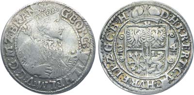 Лот №249,  Германия. Курфюршество Бранденбург-Пруссия. Курфюрст Георг Вильгельм Бранденбургский. 1/4 талера 1624 года.