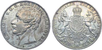 Лот №277,  Германия. Королевство Саксония. Альбертинская линия. Король Йоханн V. Союзный талер 1864 года. 