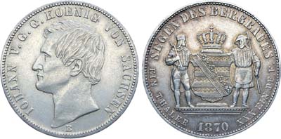 Лот №280,  Германия. Королевство Саксония. Альбертинская линия. Король Йоханн V. 