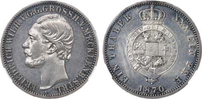 Лот №281,  Германия. Великое герцогство Мекленбург-Стрелиц. Великий герцог Фридрих Вильгельм II. 