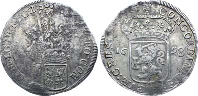 Лот №353,  Нидерланды (Республика Соединённых Провинция Нидерландов). Провинция Гельдерланд. Серебряный дукат 1698 года.