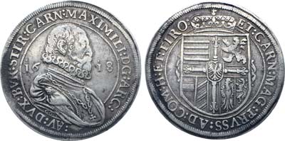 Лот №364,  Священная Римская империя. Австрия. Эрцгерцог Максимилиан I. Талер 1618 года.