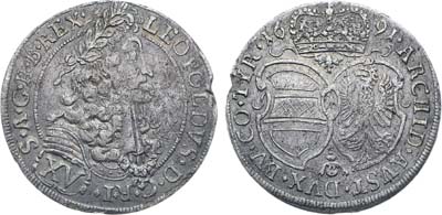 Лот №367,  Священная Римская империя. Австрия. Император Леопольд I. 15 крейцеров 1691 года.