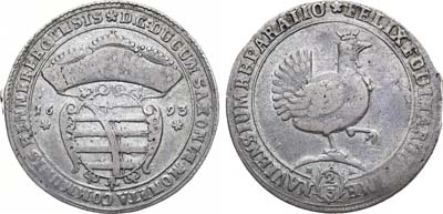 Лот №368,  Священная Римская Империя. Герцогство Хеннеберг-Ильменау. Курфюрст Иоганн-Георг IV. 2/3 талера 1693 года.